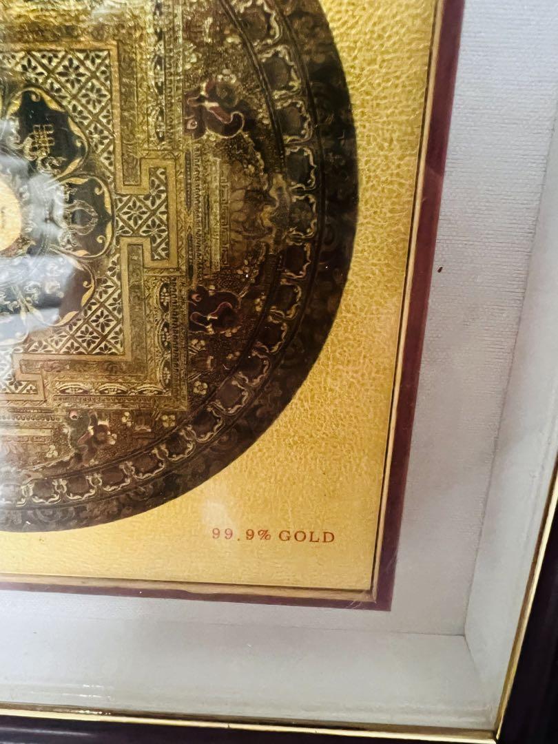 最高級・金彩　曼荼羅　マンダラ　肉筆　開運　99.9%GOLD ヒーリング　強運