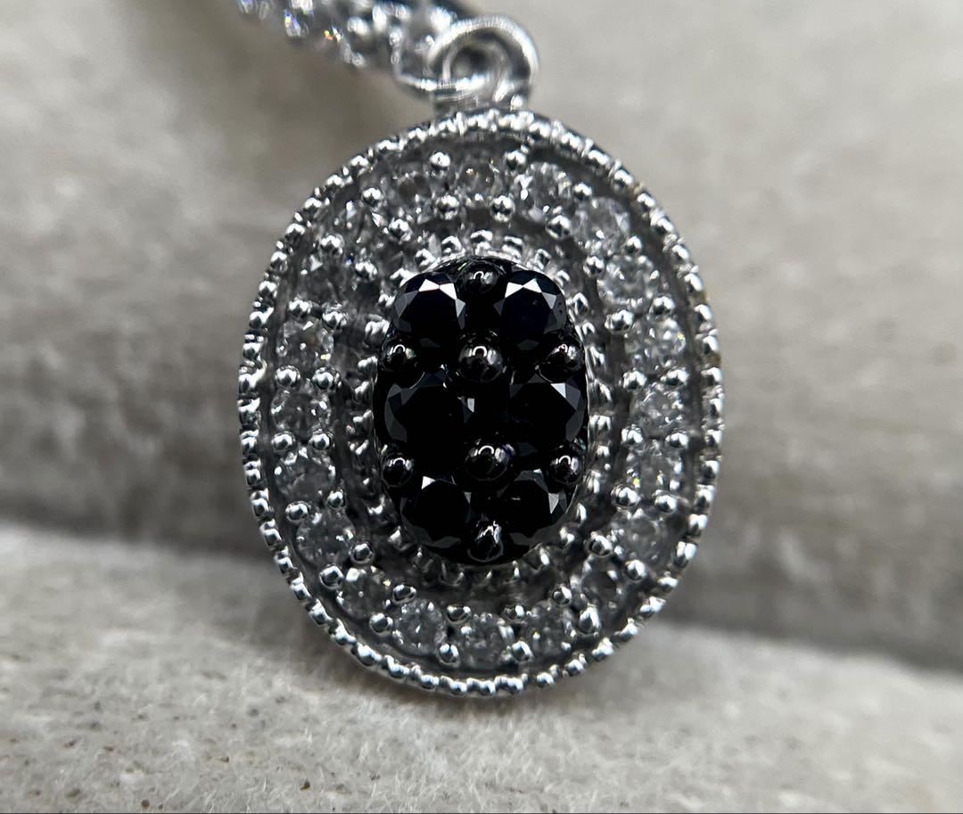 【本物保証】K18 ブラックダイヤモンド 計0.50ct ピアス JF348☆高級 ブラックダイヤモンド0.5ct K18WG ピアス 鑑付