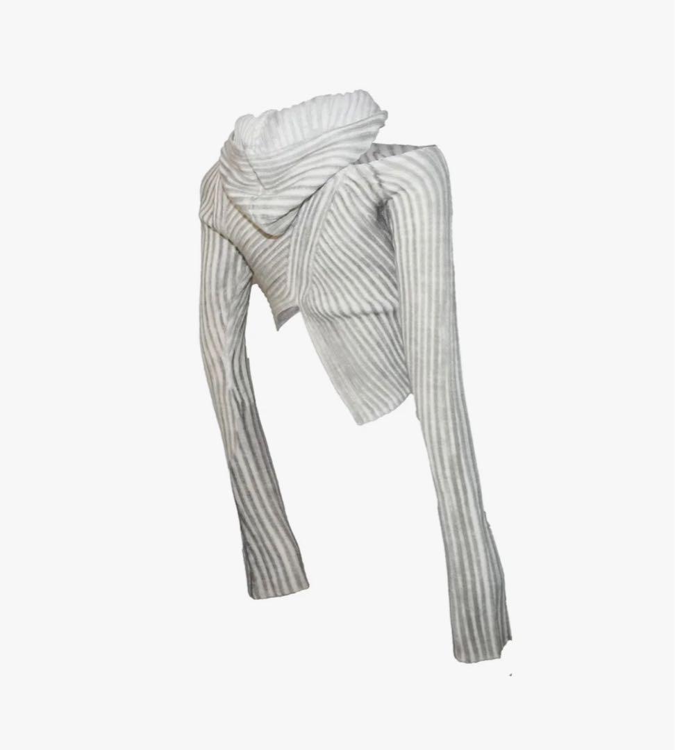 に近い theredthread S asymmetric knit hoodieFREE SIZE・MELT THE LADY