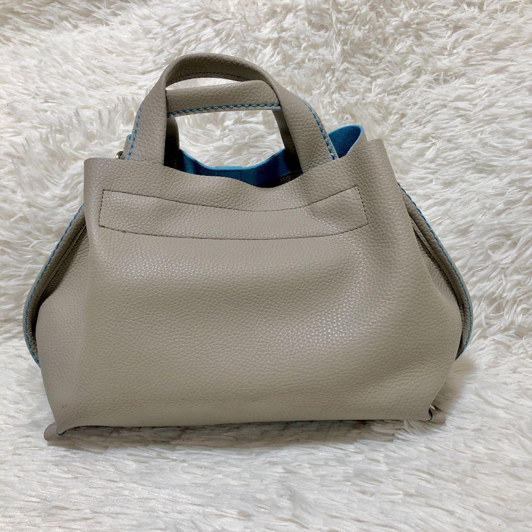 通販低価 美品 ハンドバッグ ベージュ ブルーライン XGUK8-m21952319102 ドゥクラッセ 2wayバッグ 高品質国産