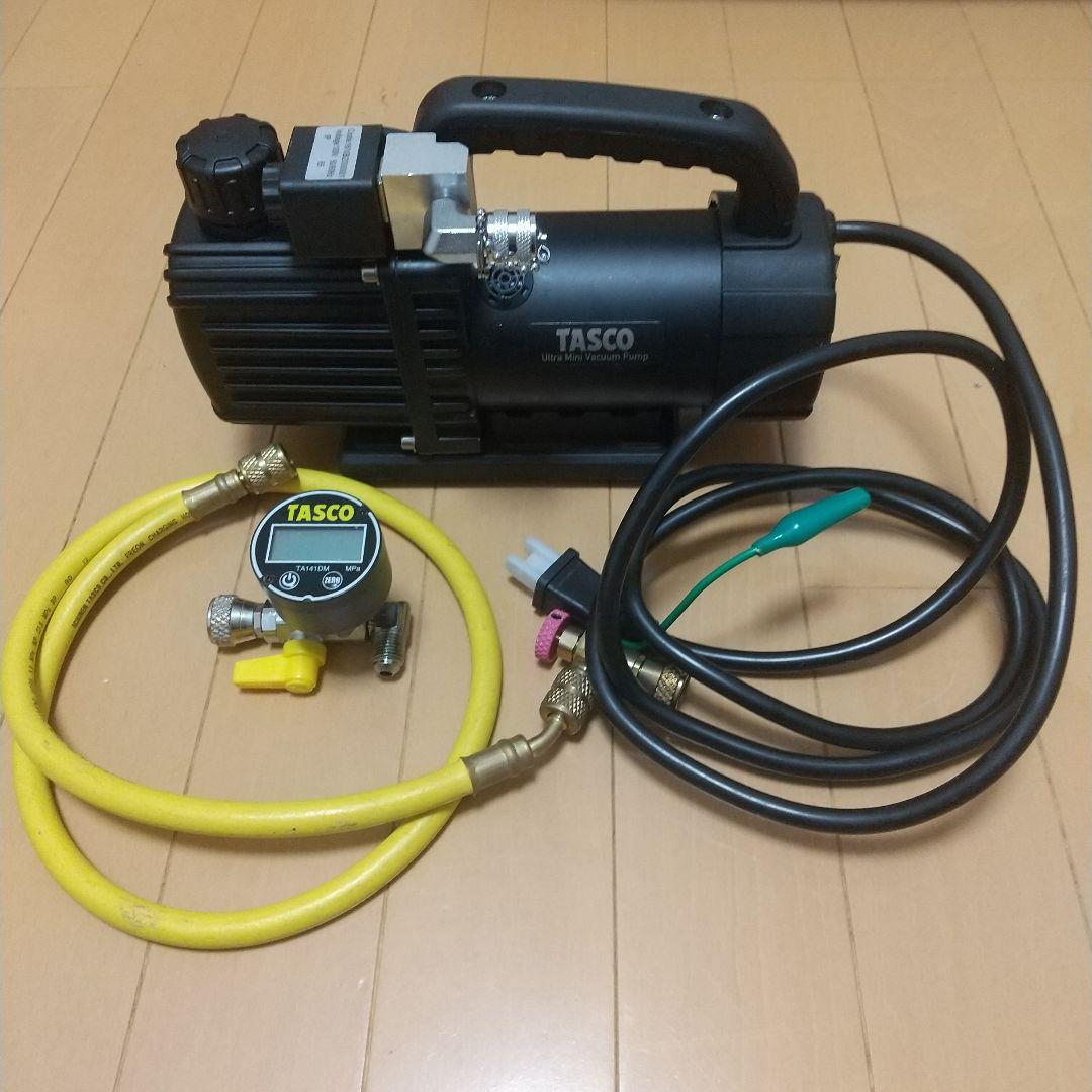 TASCO オイル逆流防止弁付きポータブル真空ポンプ TA141DM