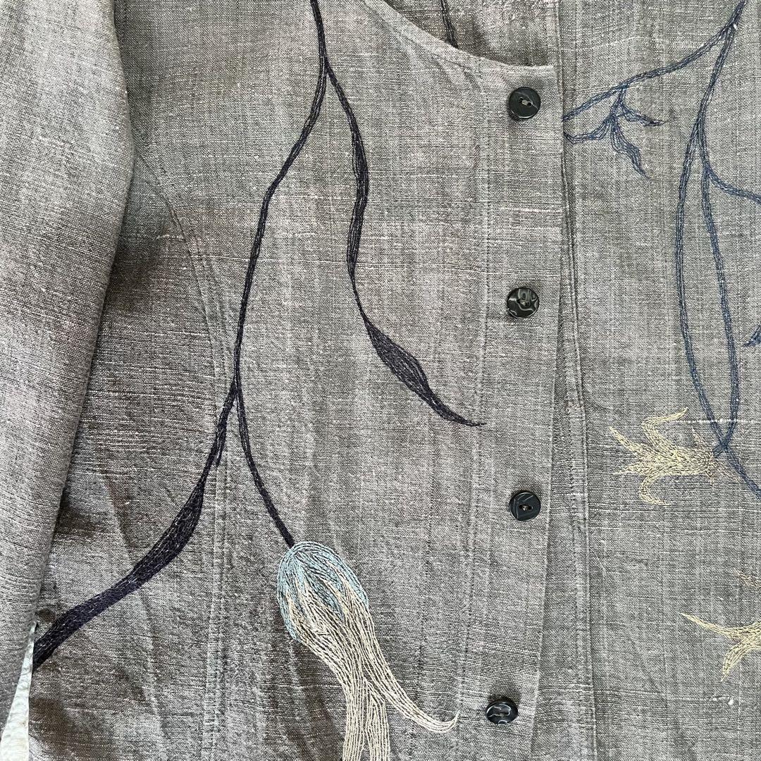 希少♡JURGEN LEHL　ヨーガンレール　半袖ジャケット　刺繍　M