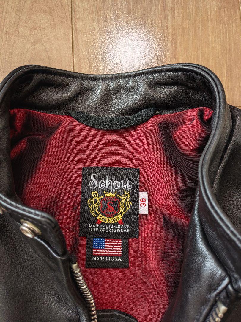Schott ライダースジャケット 36