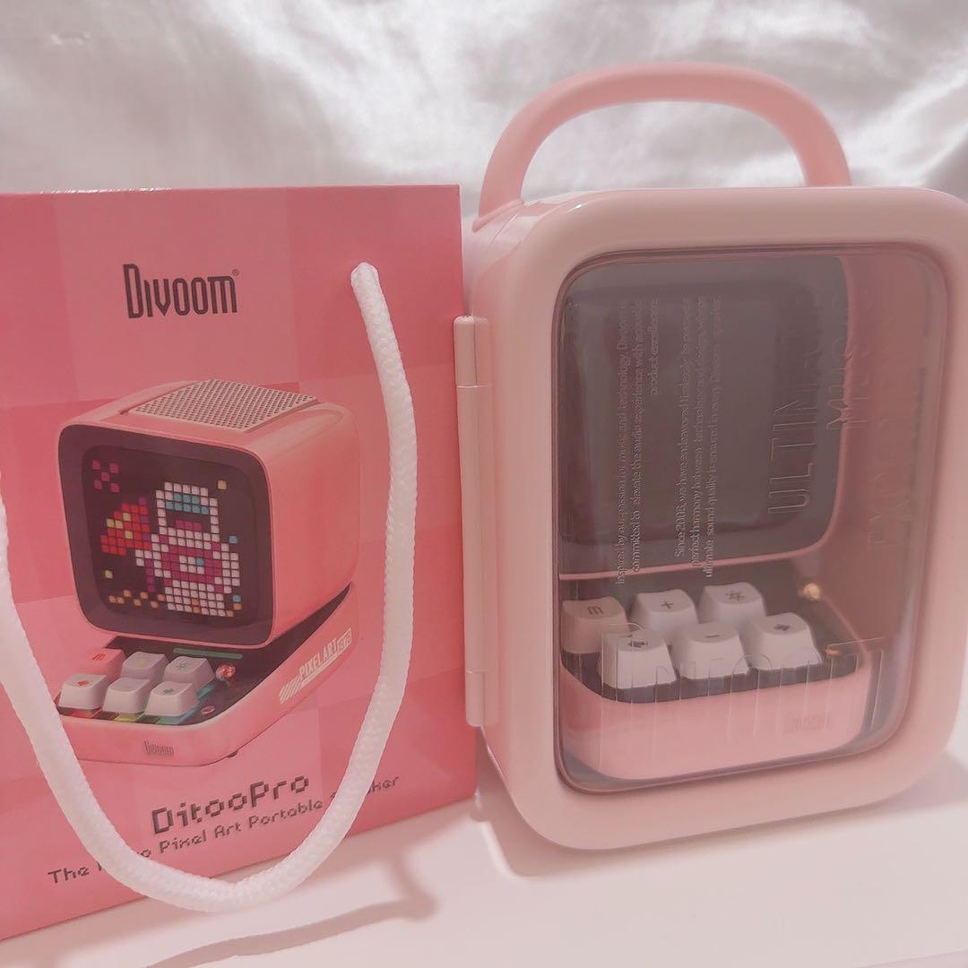 Divoom Ditoo-Pro ポータブルBluetoothスピーカー ピンク