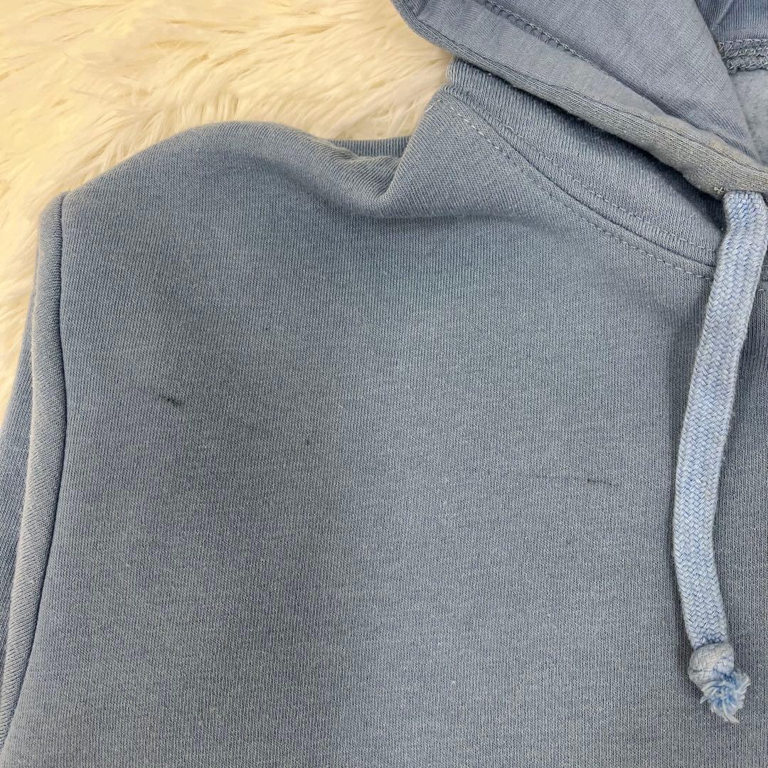 パーカー フード クマロゴパーカー ライトブルー Mサイズ メンズ 男女兼用 パーカー フード クマロゴパーカー ライトブルー Mサイズ メンズ 男女兼用