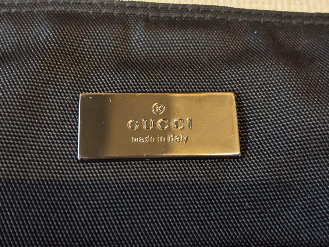 GUCCI ブラック ナイロン ショルダーバッグ