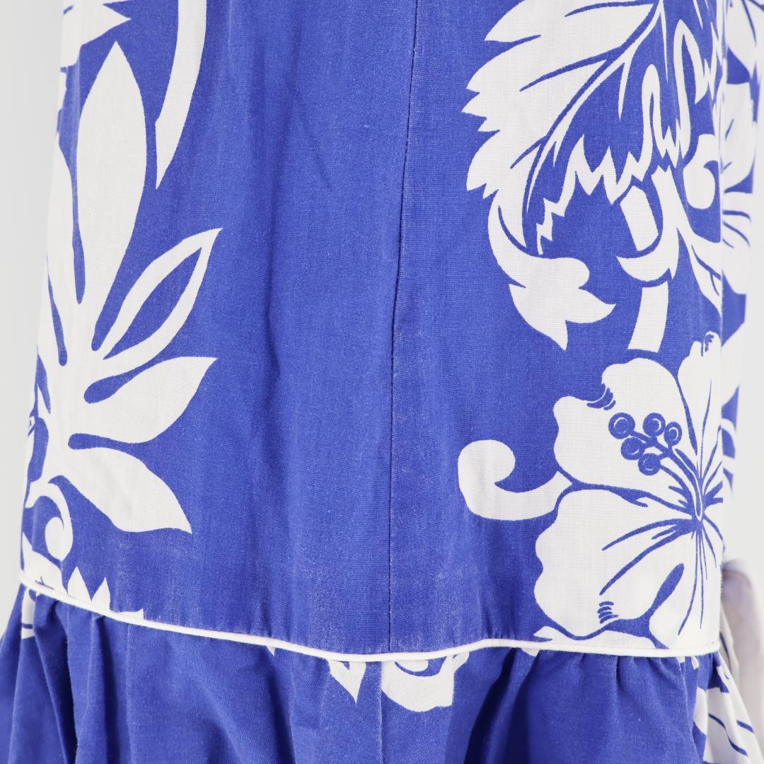 ハワイ製 フラダンス衣装】ブルー T&L MUUMUU FACTORY ドレス