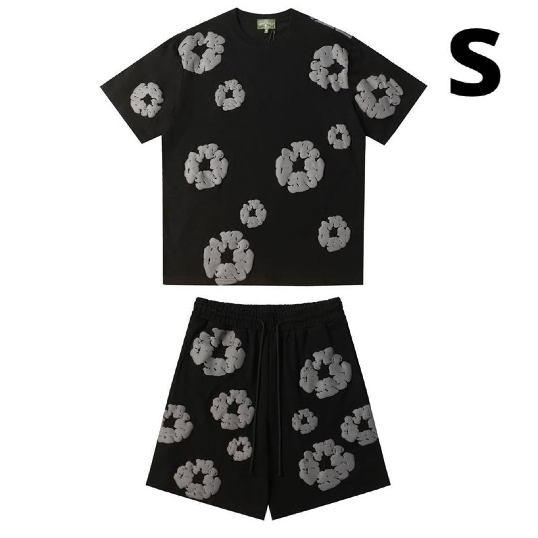denim tears セットアップ　ブラック s