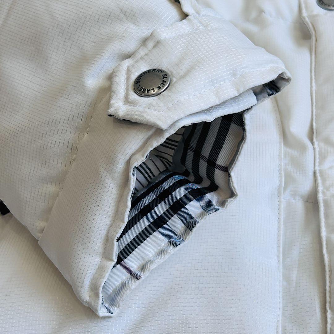BURBERRY BLACK LABEL ラビットファー ダウンジャケット Ｌ