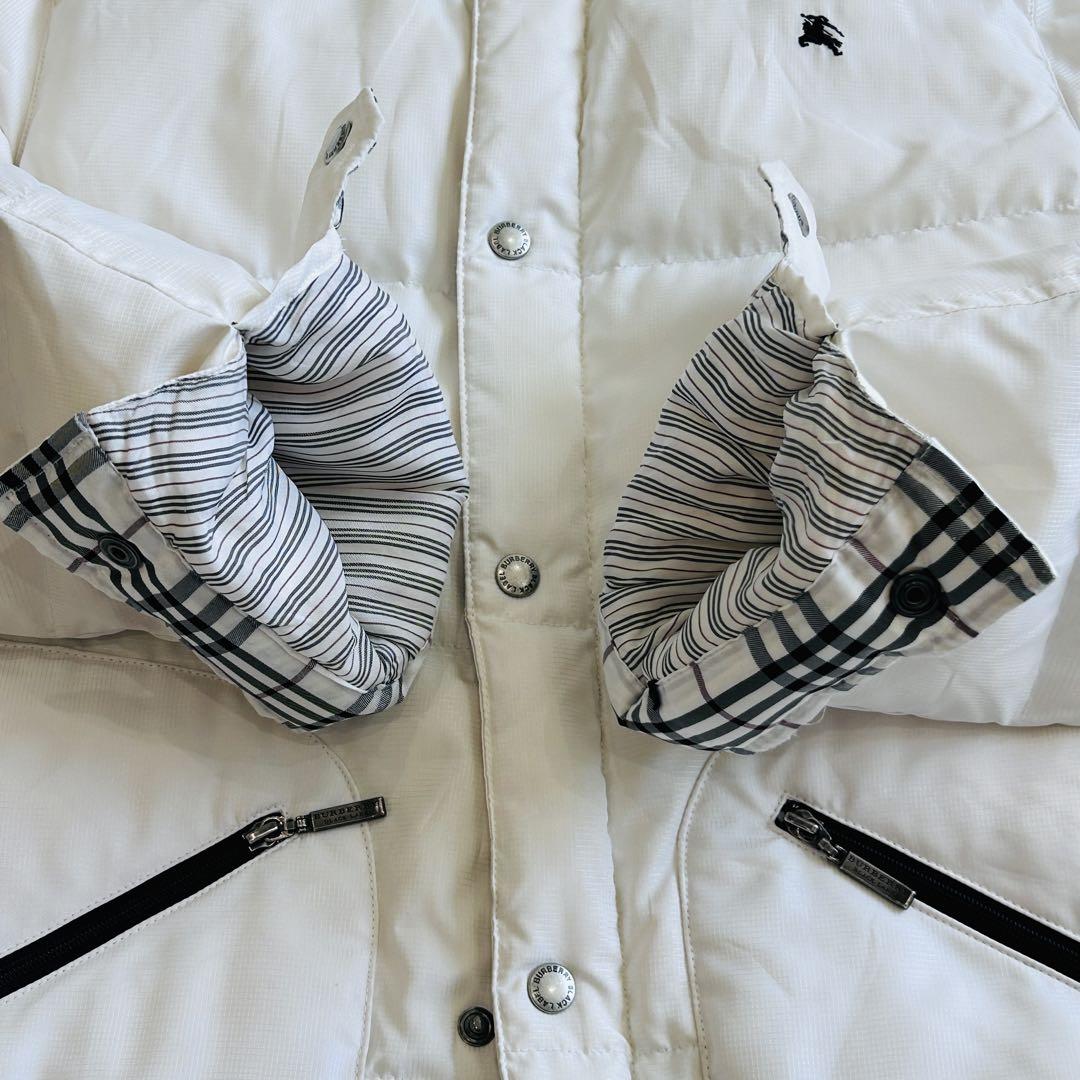 BURBERRY BLACK LABEL ラビットファー ダウンジャケット Ｌ