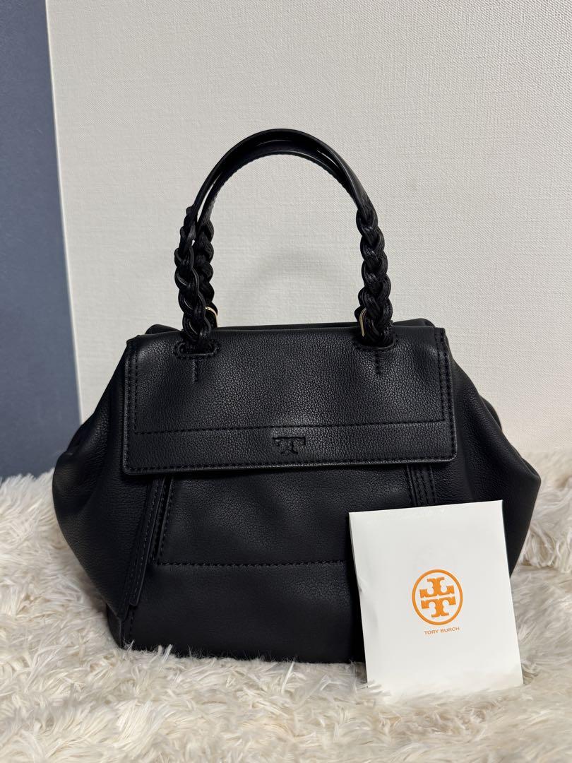☆最終お値下げ☆【美品】Tory Burch 黒 レザーハンドバッグ TORY BURCH トリーバーチ バッグ レザー ウィラ マット