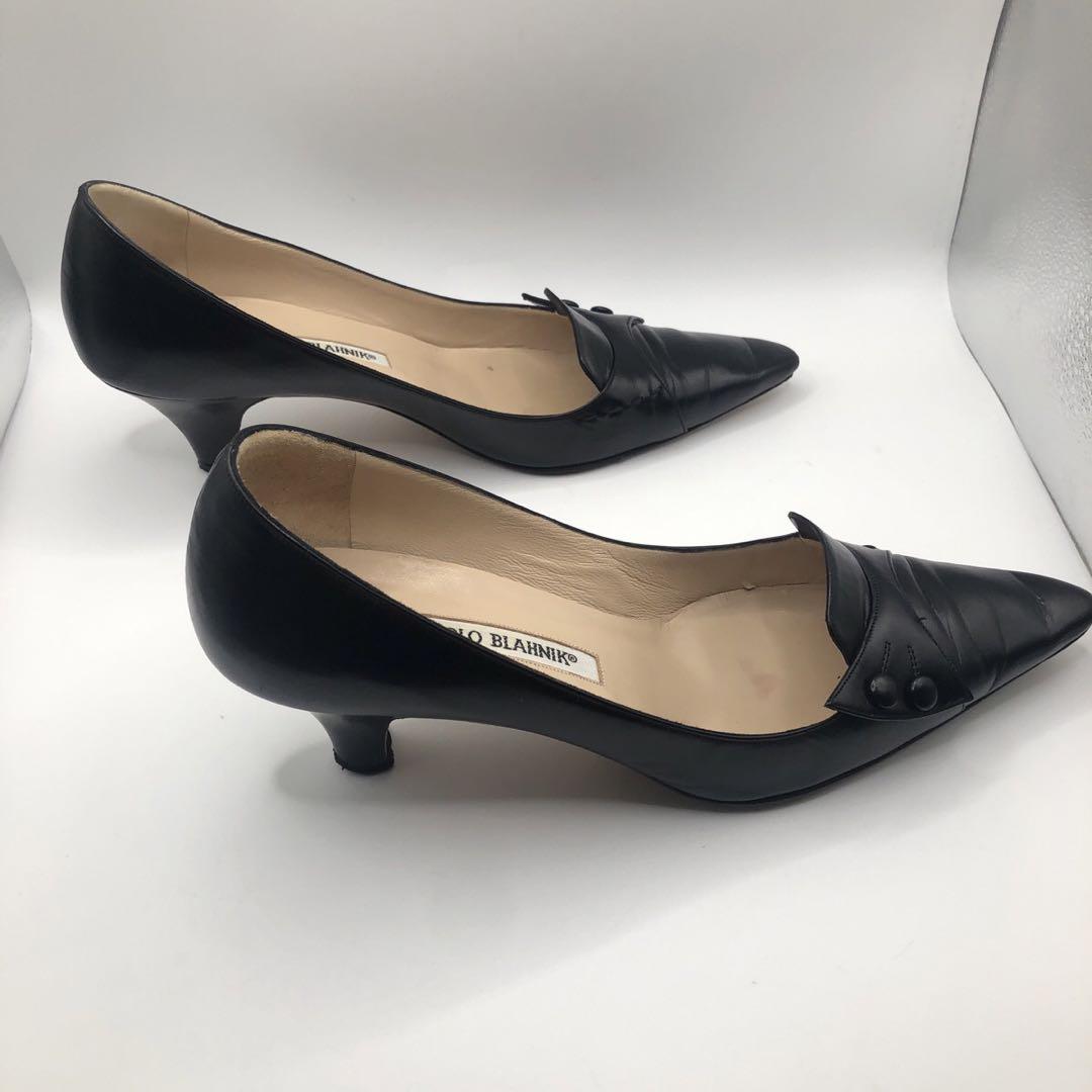 【美品】Manolo Blahnik マノロブラニク ブラック ハイヒール 38