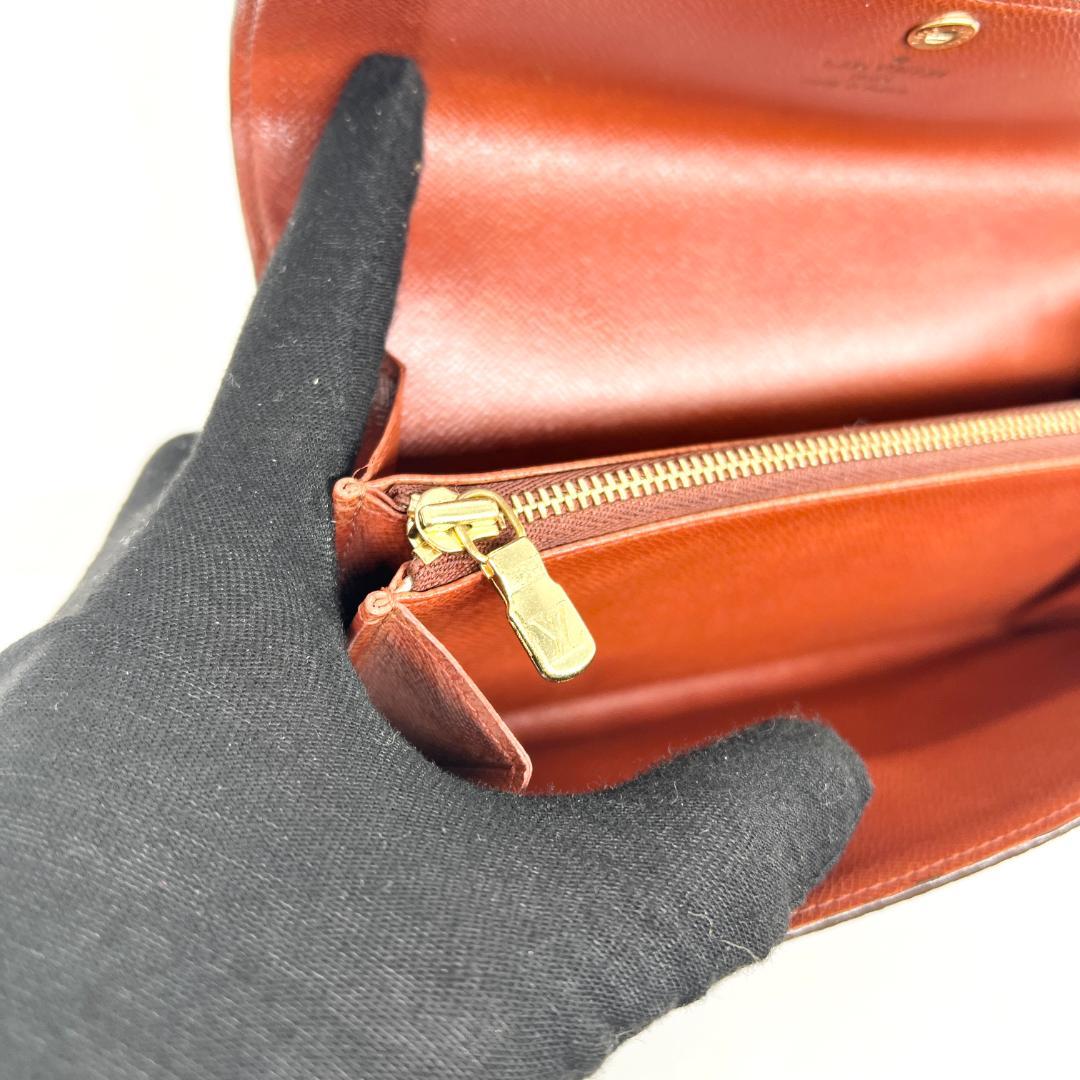 【極極美品】LOUIS VUITTON ブラウン 長財布 ポルトフォイユ・サラ