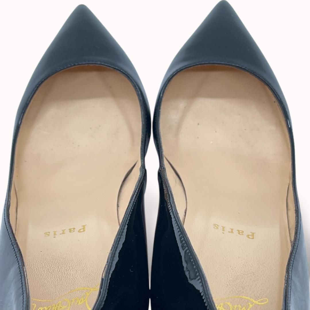 即納 美品 定価12.5万♪クリスチャンルブタン パンプス 黒 38 25cm
