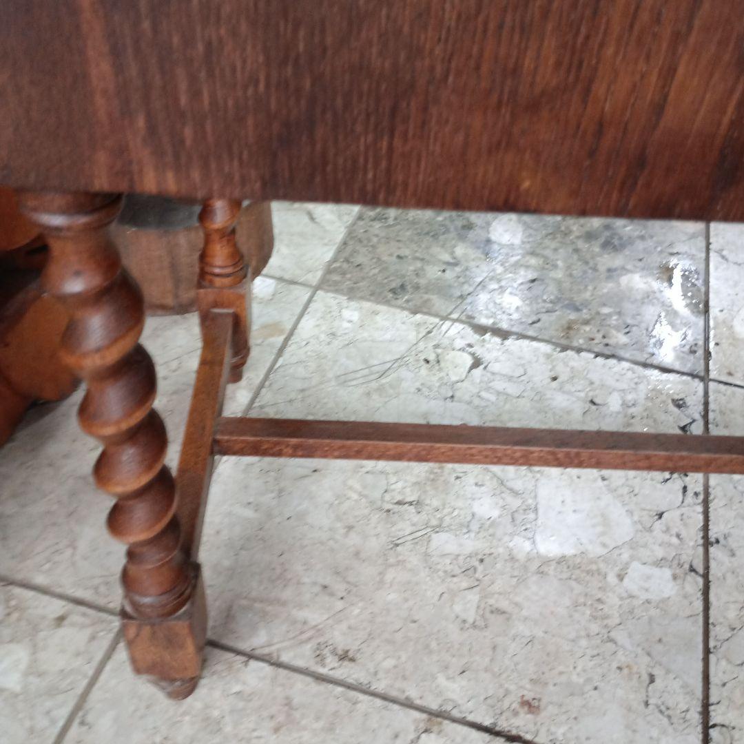 3727イギリスアンティーク調 ツイストレッグオークチェスト