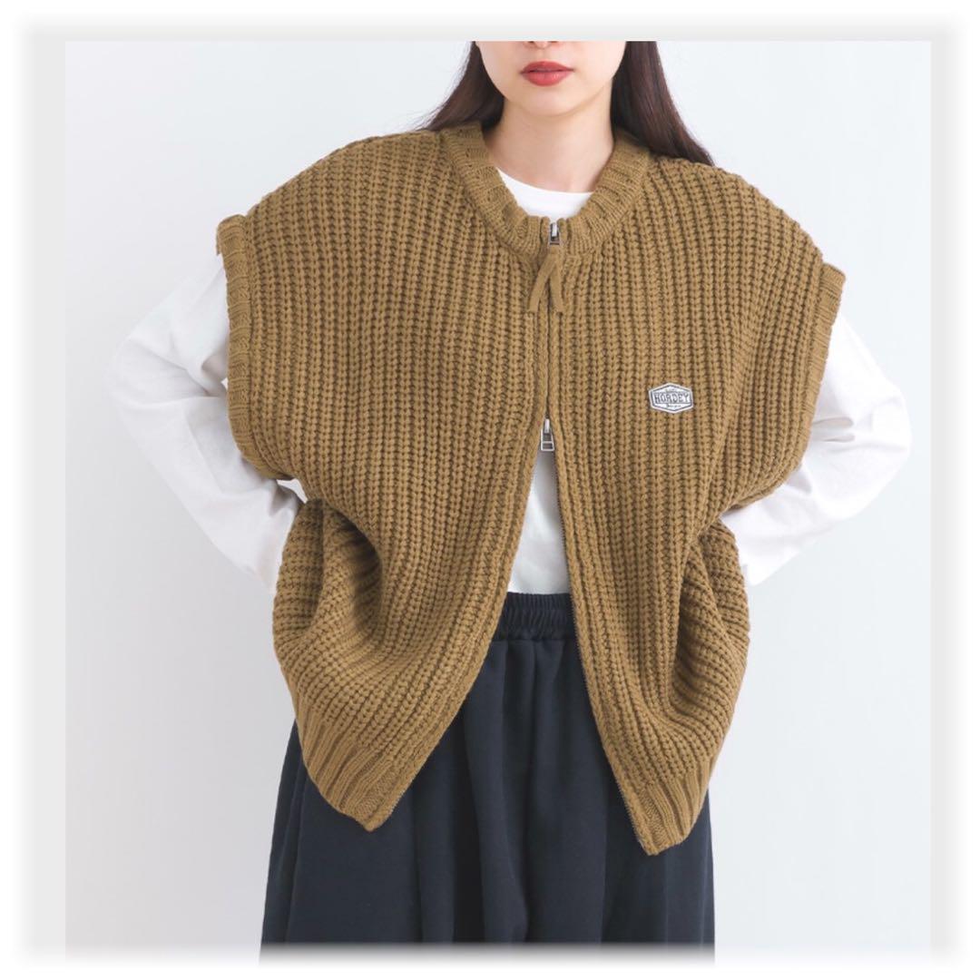 新品 ダブルジップ ニット ベスト iriey アイリー