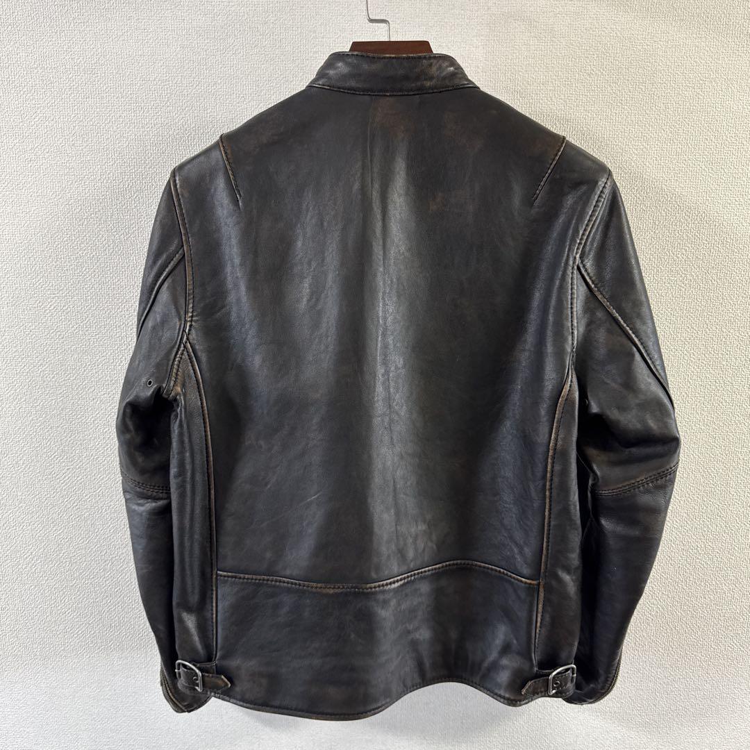 AVIREX シングルライダースジャケット XL ブラック