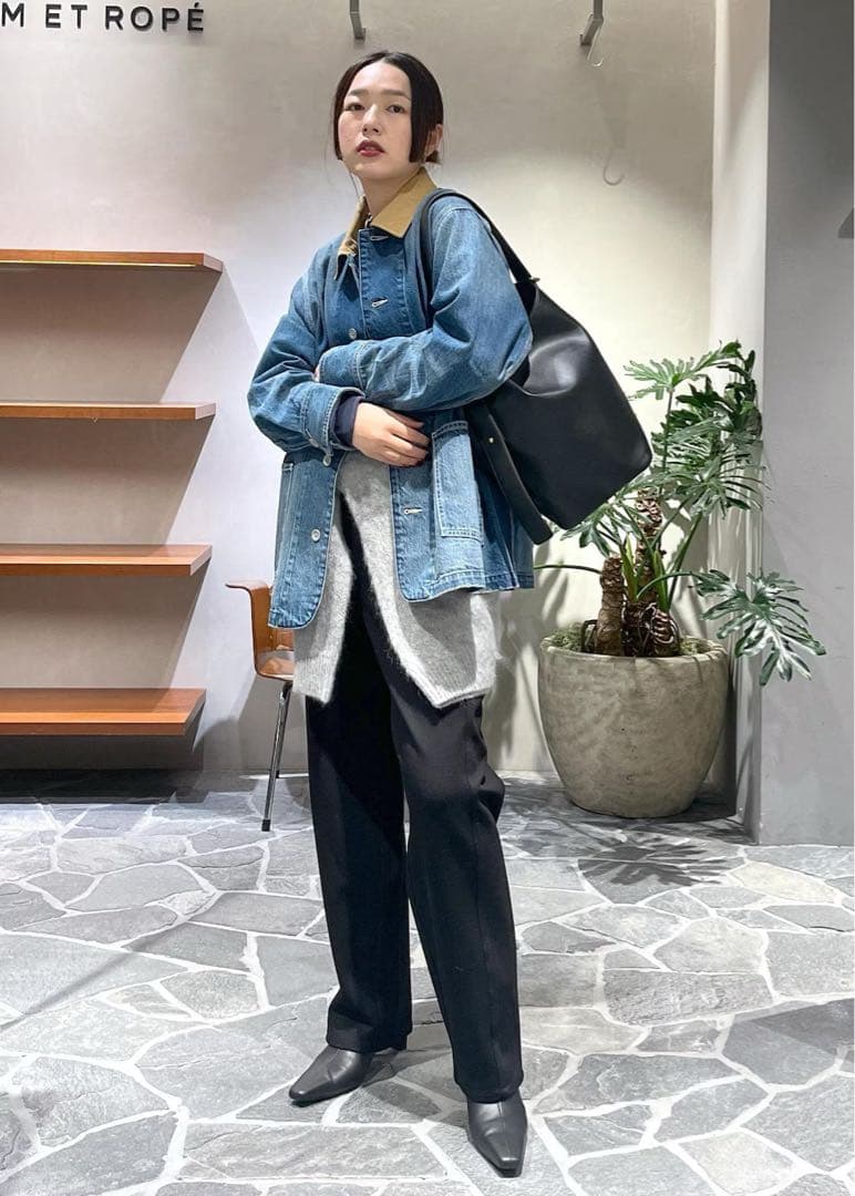 今期新作 ADAM ET ROPÉ FEMME ハイストレッチカルゼパンツ 36