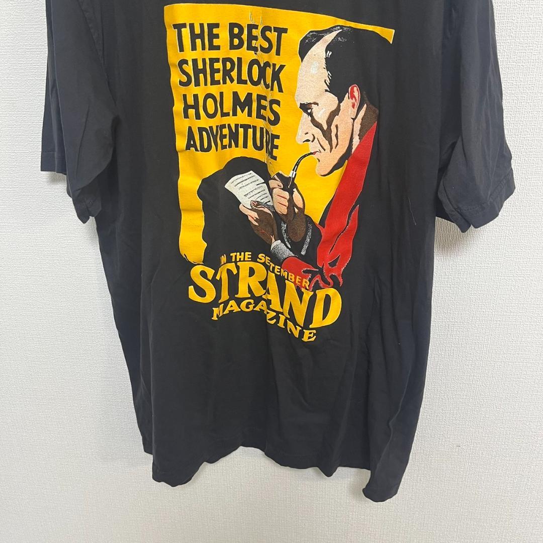 シャーロックホームズ　Tシャツ　探偵　黒色　半袖