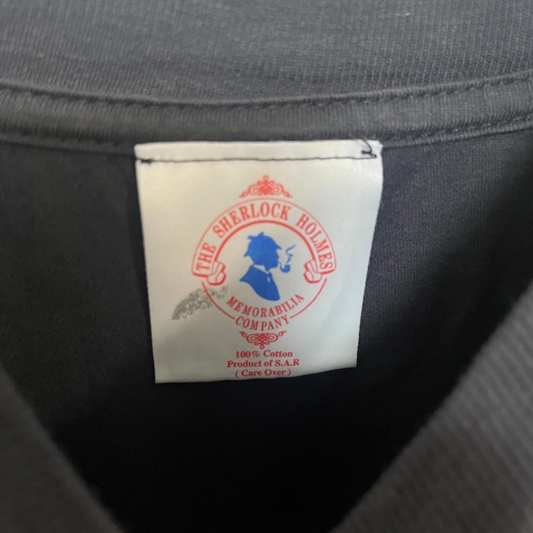 シャーロックホームズ　Tシャツ　探偵　黒色　半袖