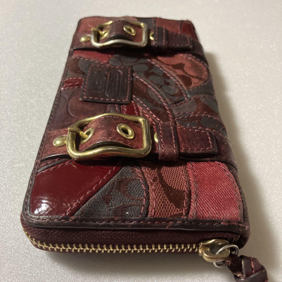 COACH コーチ 長財布 ラウンドファスナー パッチワーク - メルカリ