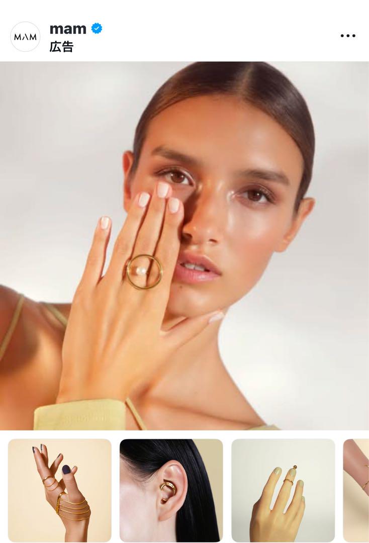 MAM マム　ゴールドリング　パール　リング　パールサーキュラー Gold Pearl Circular Ring - MAM ORIGINALS – MAM®