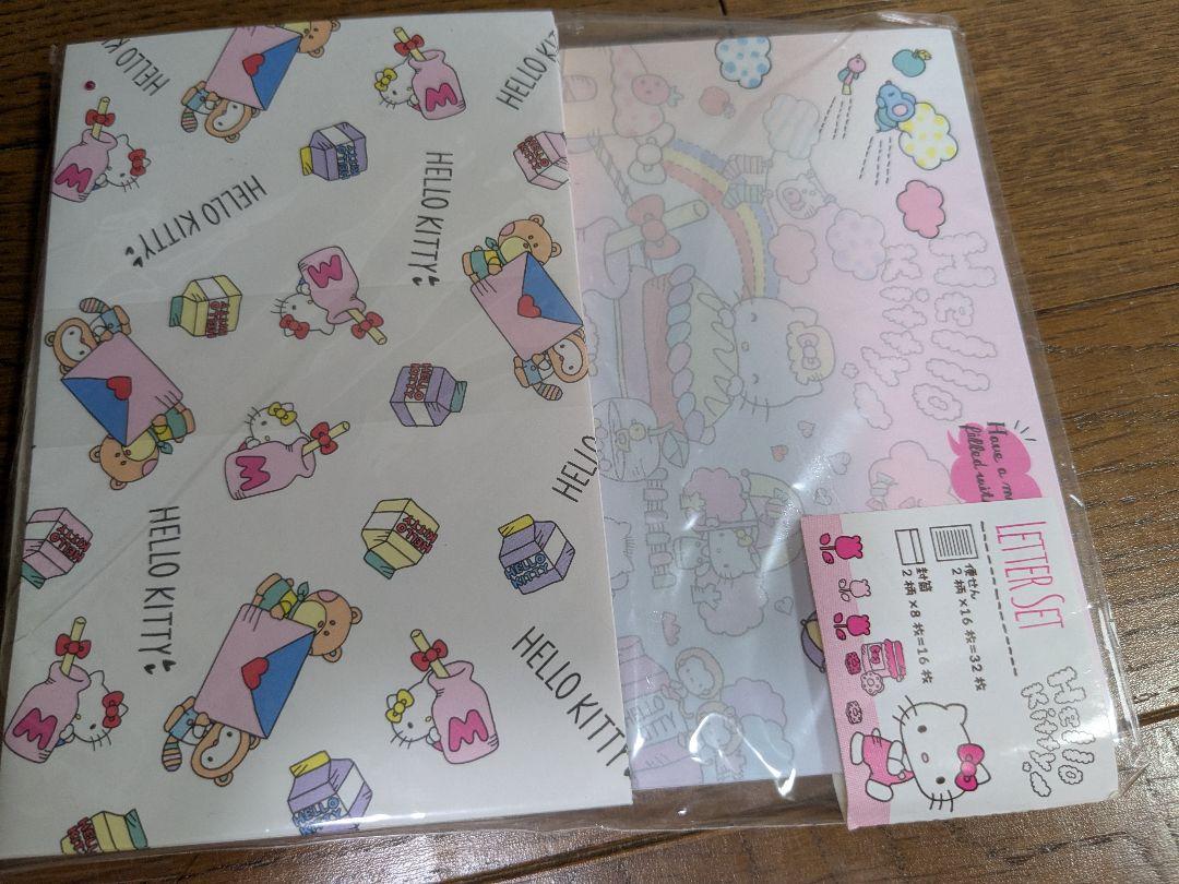 週末値下げ！平成レトロハローキティ 文房具セット かわいいメモ用紙