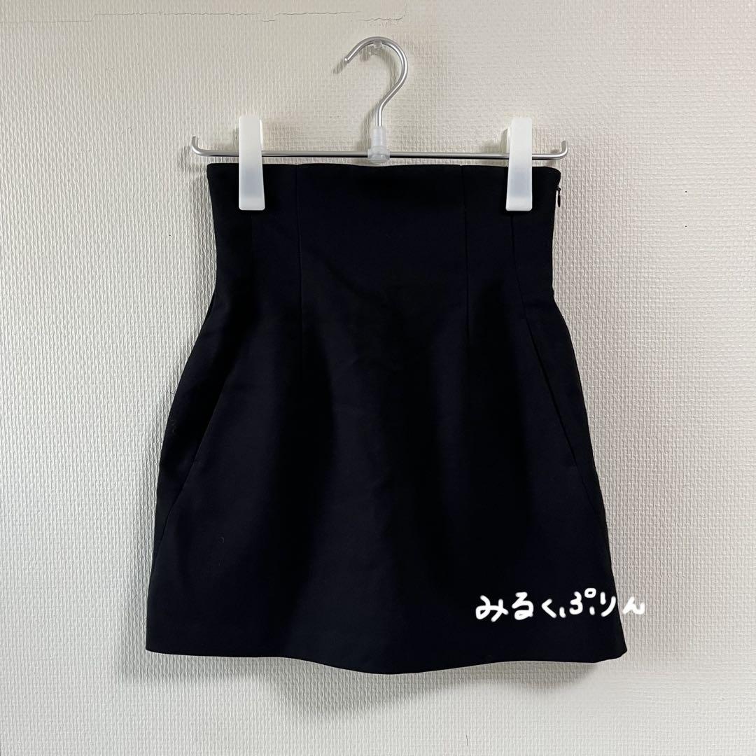 snidel スナイデル ハイウエストスカショーパン 0 BLK