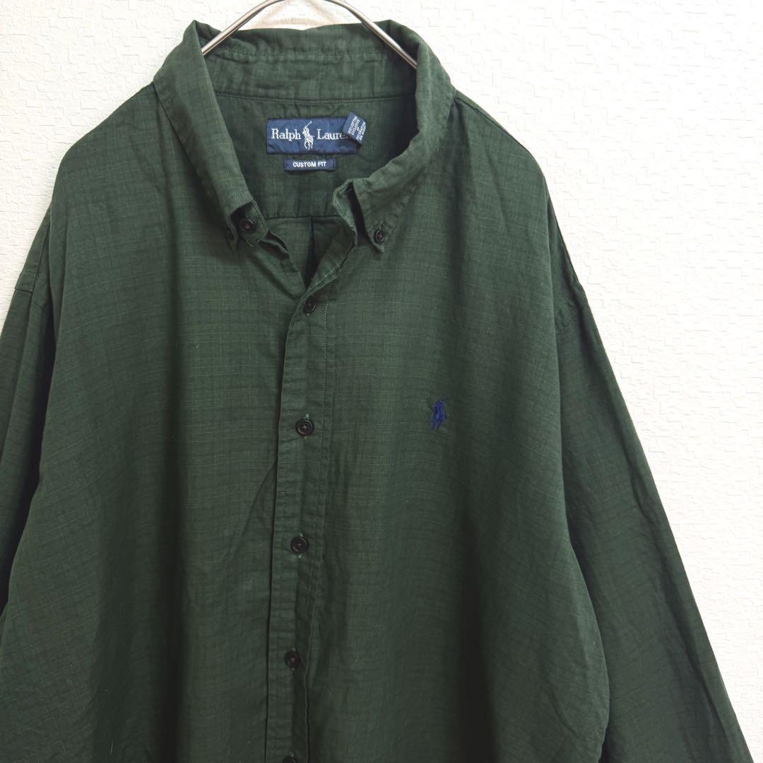RALPH ラルフローレン ポニーロゴ刺繍長袖ボタンダウンシャツ