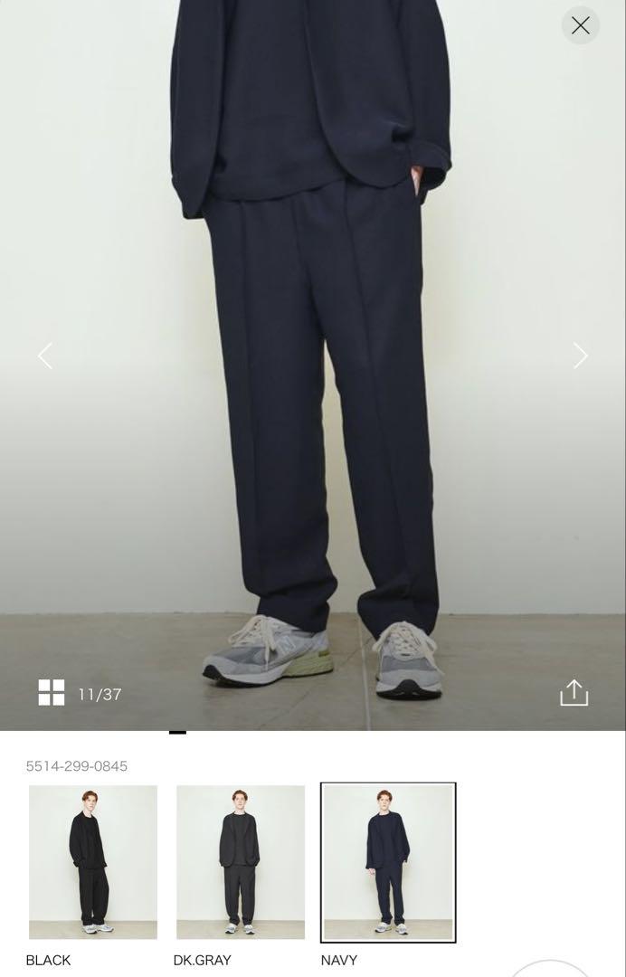 新品入荷 ダイスケオバナ ワイドイージーパンツ エッセンスSネイビー パンツ