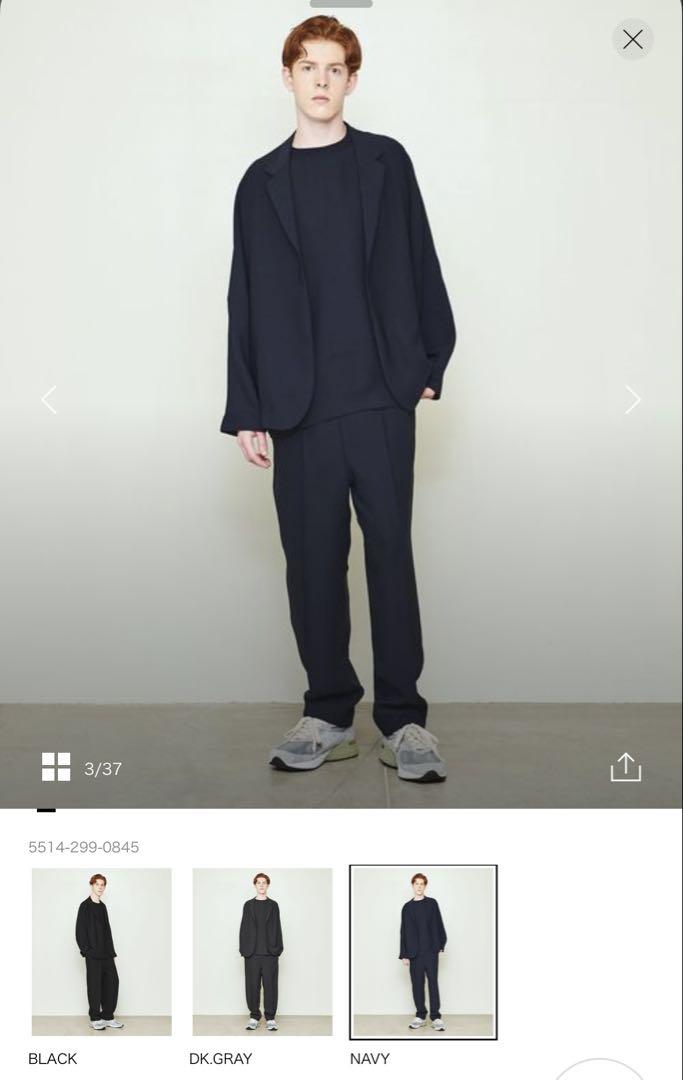 ダイスケオバナ エッセンスSネイビー ワイドイージーパンツ