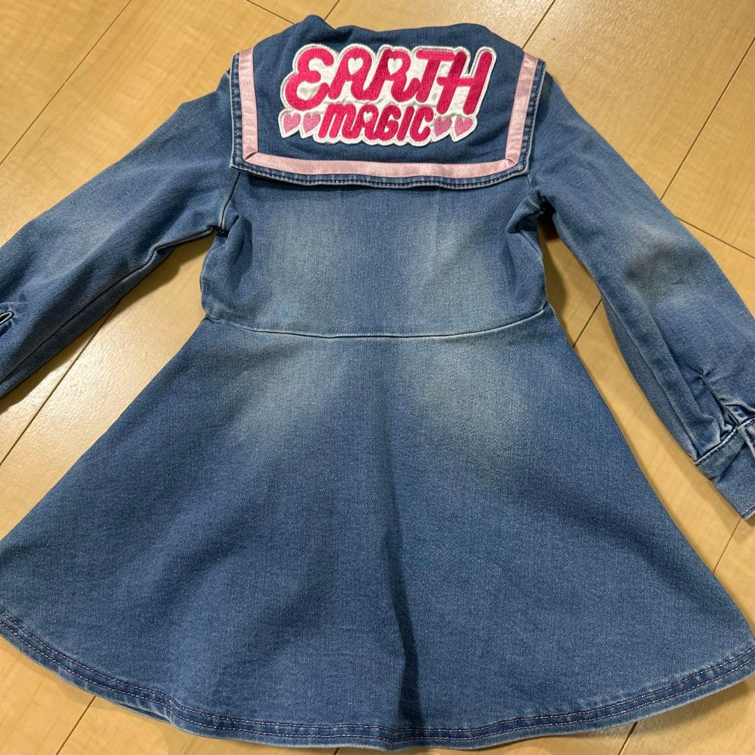 EARTHMAGIC デニムワンピース 100cm