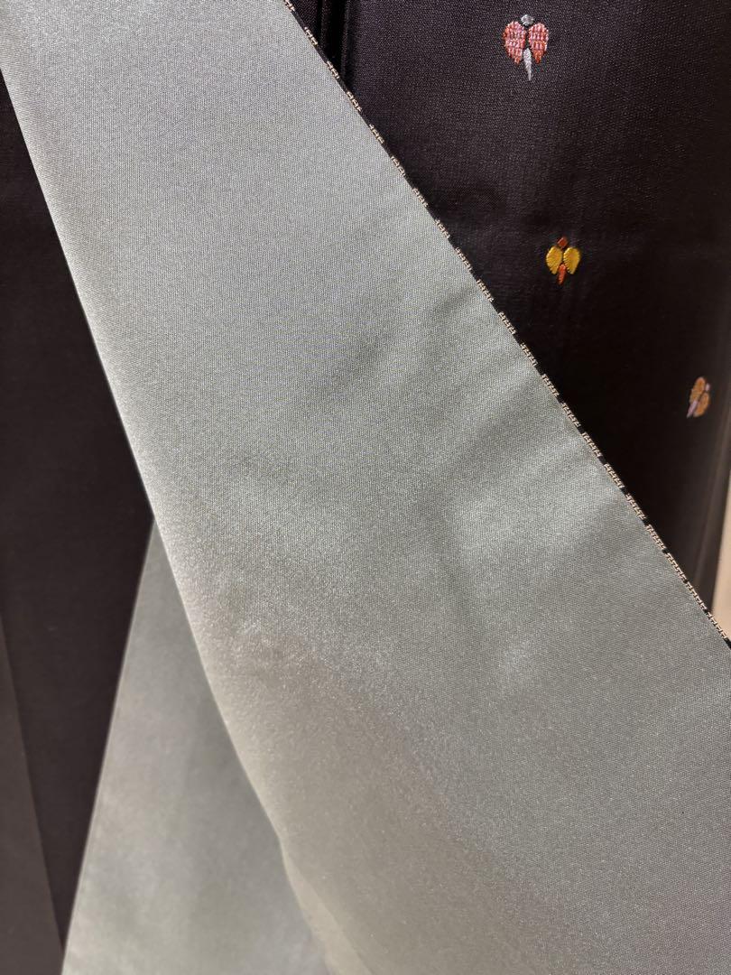 ★大島紬の刺繍の付け下げ　m4108