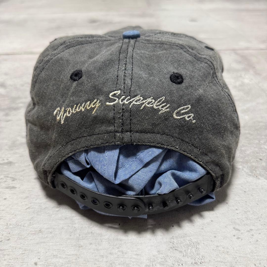 90s USA製 Ford キャップ フェード ブラック モーター 企業 刺繍