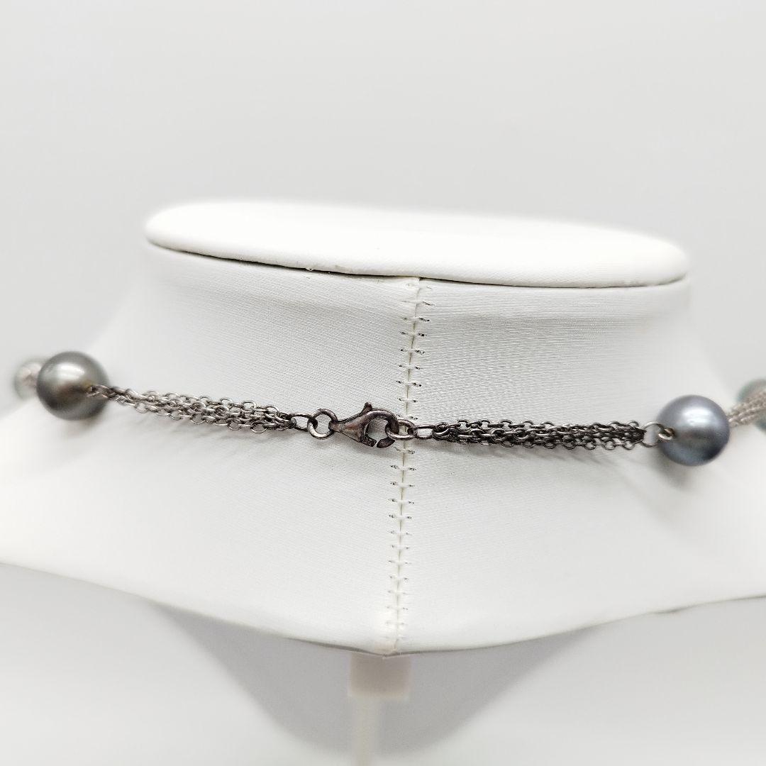 黒蝶真珠 ブラックパール ロングネックレス 11mm バラ 薔薇 黒蝶真珠 ブラックパール ロングネックレス 11mm バラ 薔薇