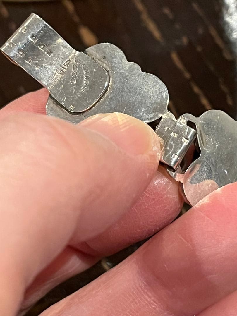 メキシコシルバー925 メキシカンジュエリー コーラル フラワーブレスレット メキシコシルバー925 メキシカンジュエリー コーラル フラワーブレスレット