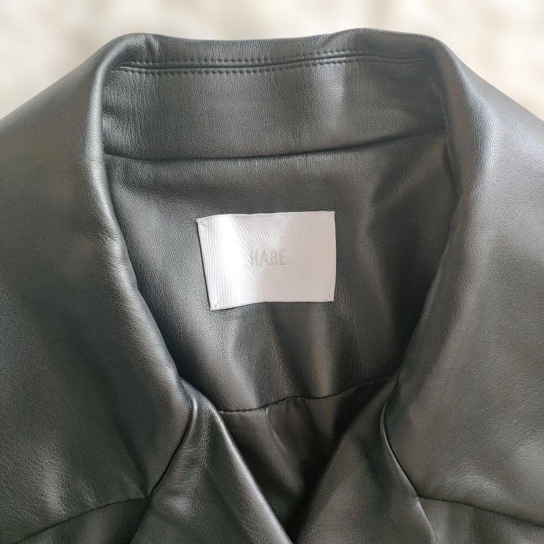 ♡美品♡HARE ハレ ウーリーテックイソザイキリカエコート トレンチ 合皮 ♡美品♡HARE ハレ ウーリーテックイソザイキリカエコート トレンチ 合皮