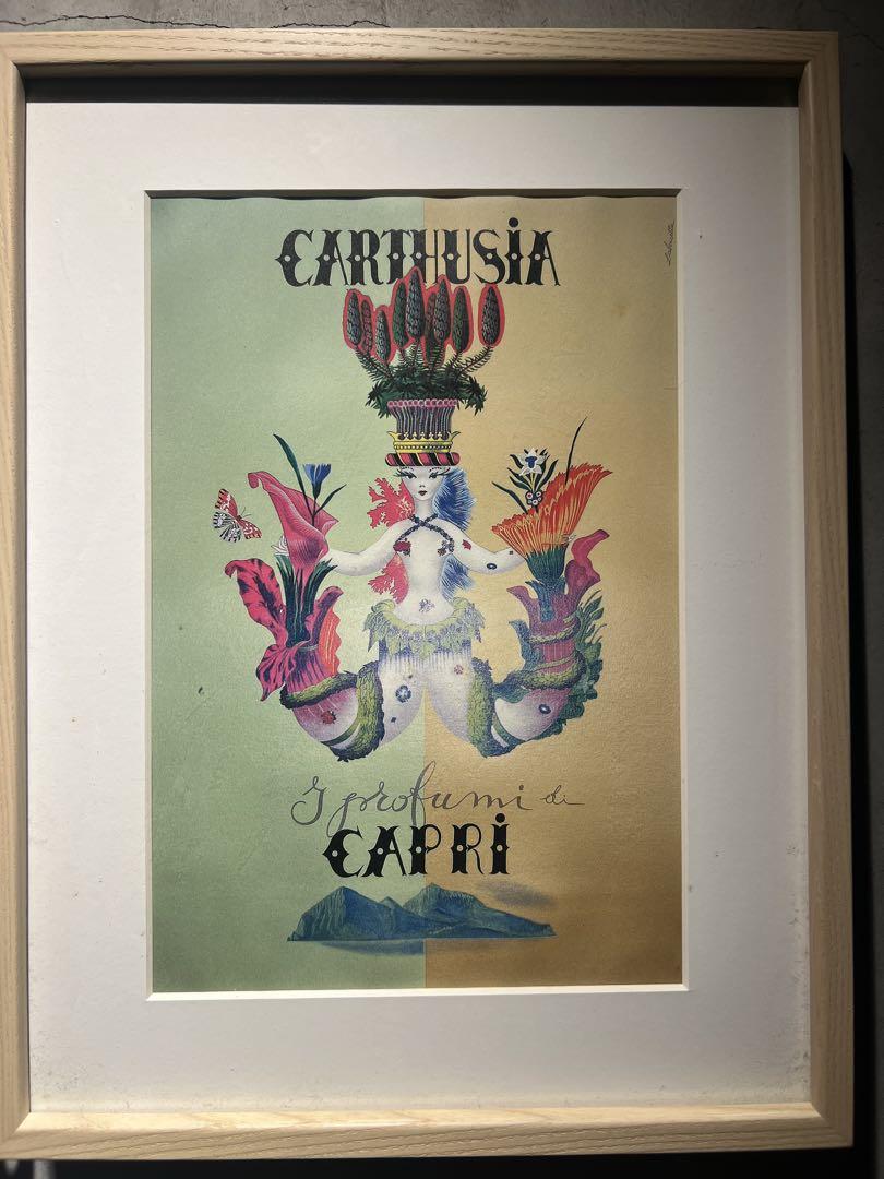 絵画 CARTUSIA CAPRI vintage poster