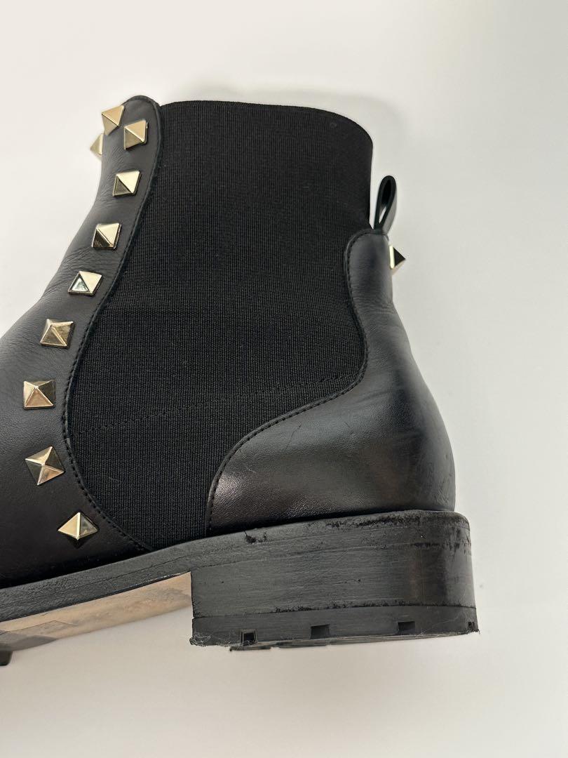 VALENTINO ブーツ ブラック スタッズ 23.5