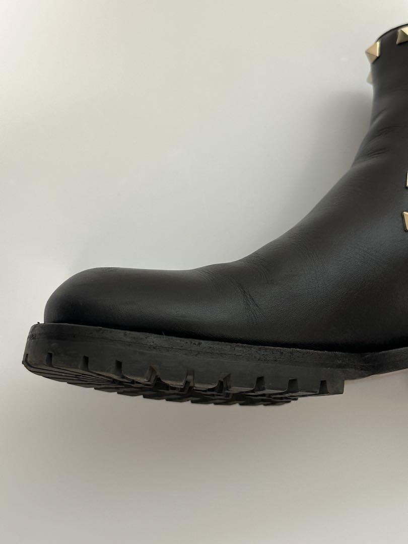VALENTINO ブーツ ブラック スタッズ 23.5