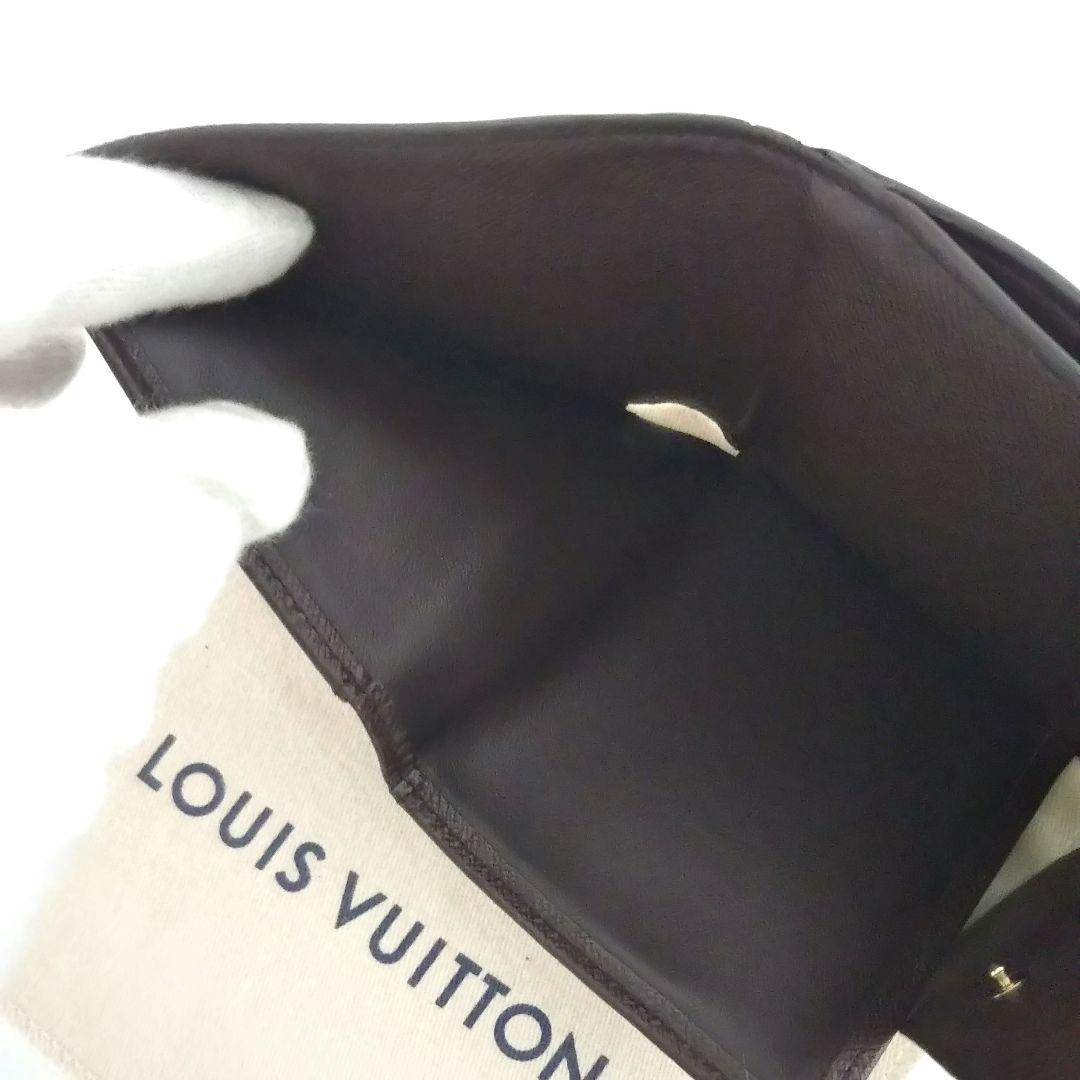【美品】ルイヴィトン ダミエ ポルトモネ ビエ カルトクレディ ブラウン