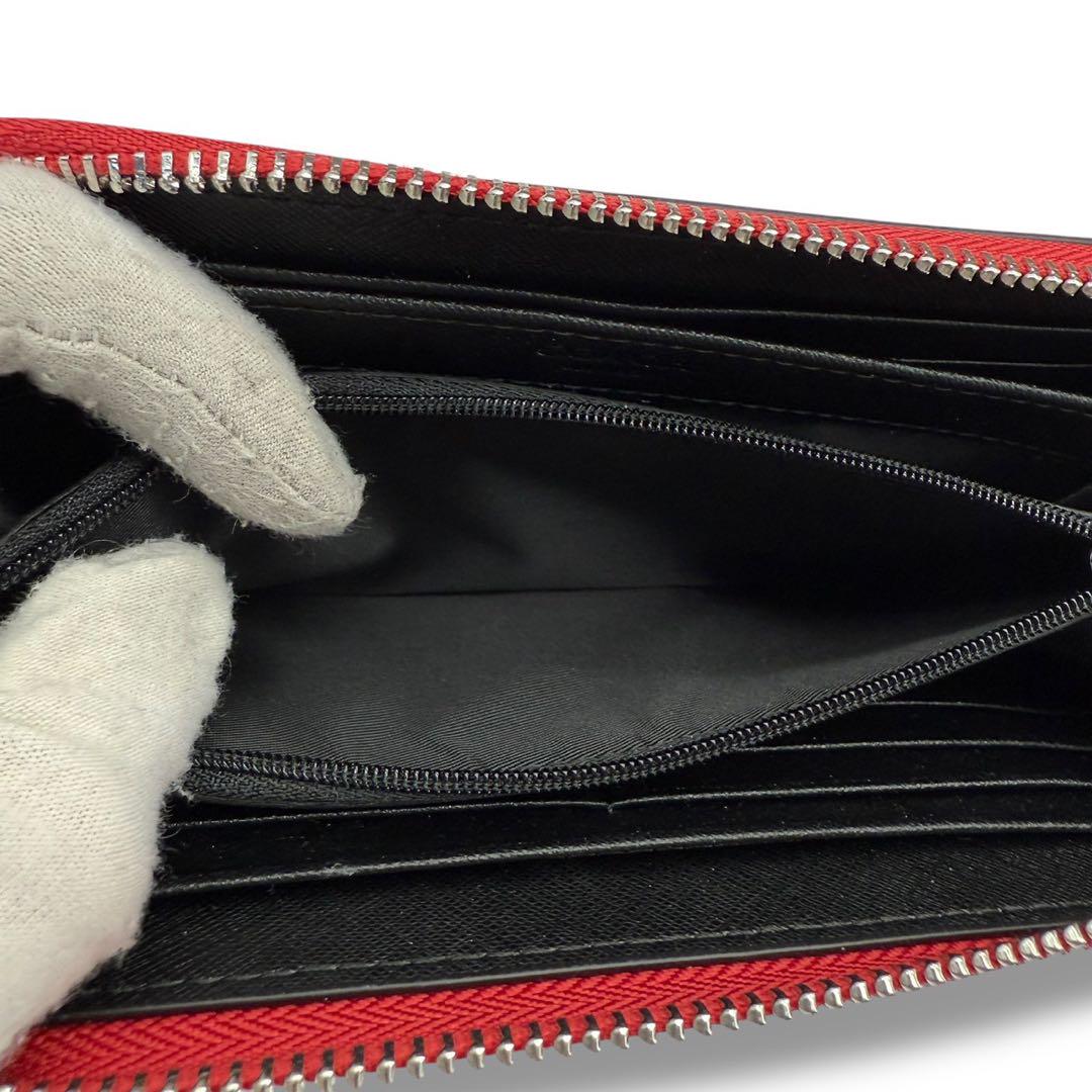【新品未使用】COACH 932 長財布 赤 スヌーピー ラウンドファスナー
