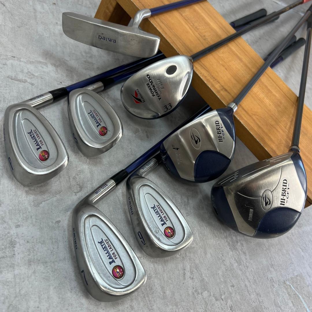 ダンロップ　ミズノ　レディースゴルフ8本セット　Ｌ　右利き用　キャディバッグ