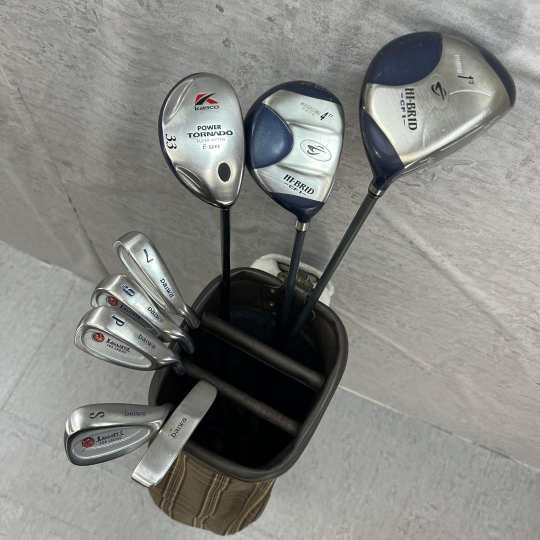 ダンロップ　ミズノ　レディースゴルフ8本セット　Ｌ　右利き用　キャディバッグ
