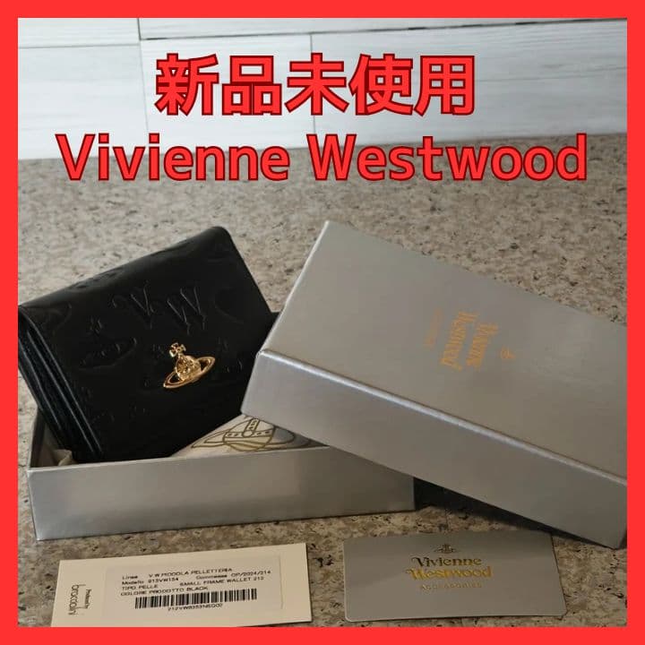 ヴィヴィアンウエストウッド三つ折り財布 913VW154 ブラックVivienne Westwood