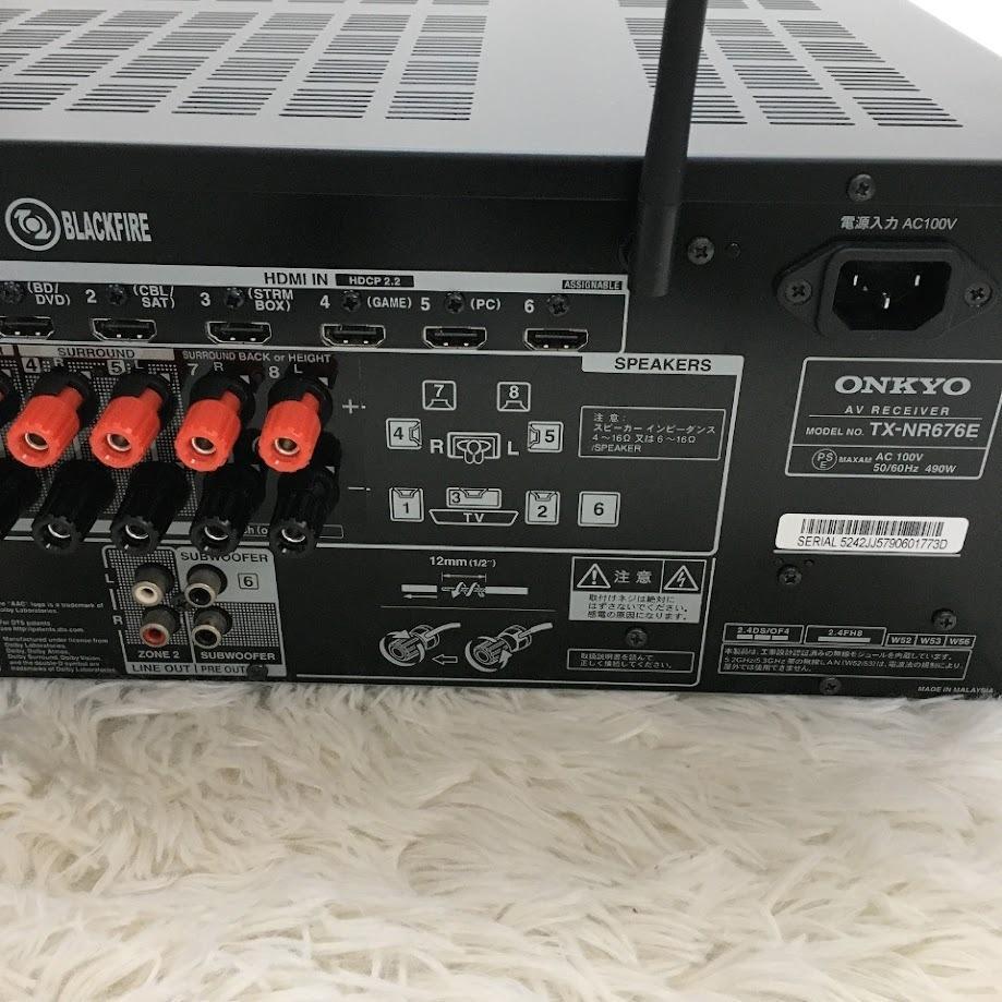 オンキョー ONKYO TX-NR676E 美品 AVアンプ 音響機材
