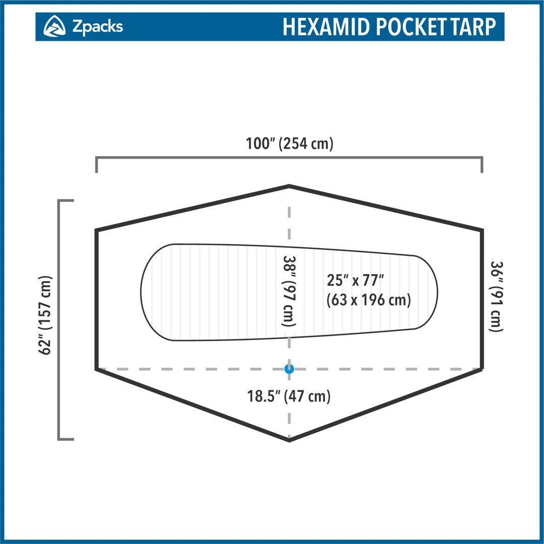 テント・タープ Zpacks Hexamid Pocket Tarp 2024 S.Green