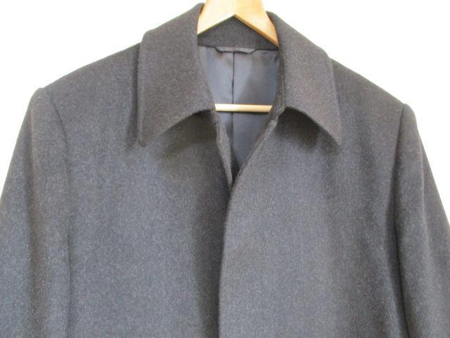 メンズ カシミア100% コート チャコールグレー M 美品 秋冬