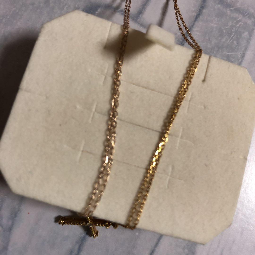 4°C k18 ダイヤ クロスネックレス ☆ ete アーカー ヴァンドーム 系