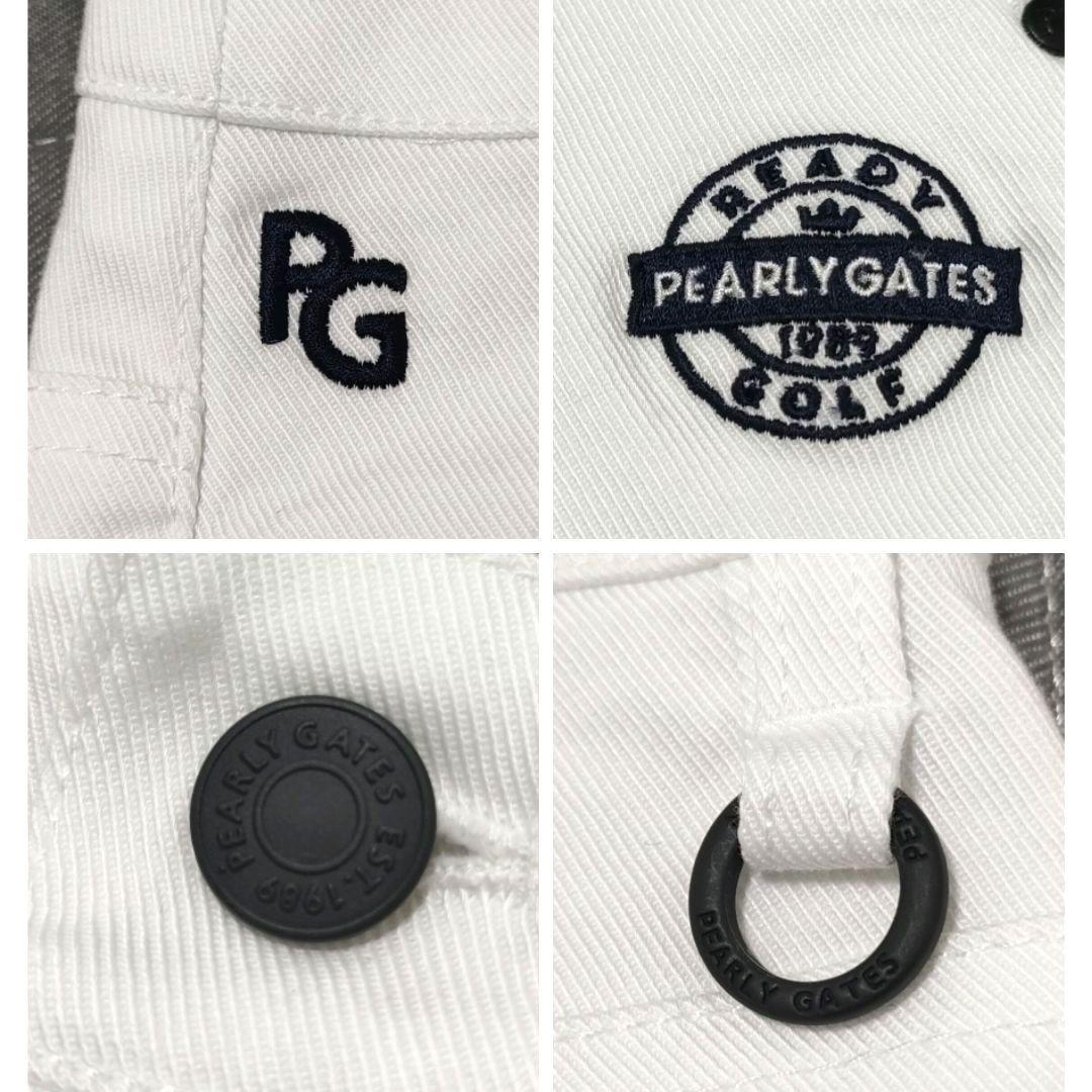 新品PEARLY GATES ホワイトパンツ PGロゴ刺繍付き